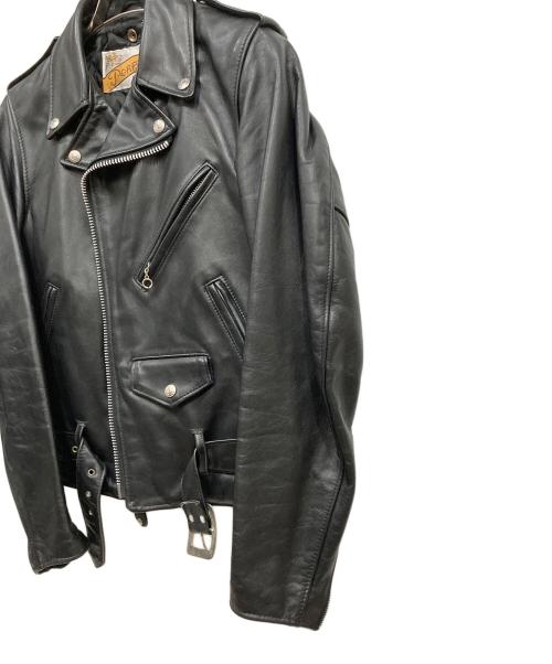 PERFECTO by Schott（パーフェクト バイ ショット）PERFECTO by Schott (パーフェクト バイ ショット) ダブルライダースジャケット ブラック サイズ:32の古着・服飾アイテム