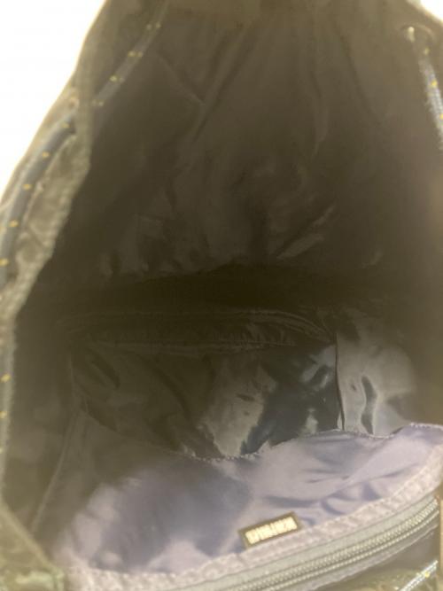 HEAD PORTER（ヘッドポーター）HEAD PORTER (ヘッドポーター) チェックナイロンリュック グリーン×ネイビーの古着・服飾アイテム