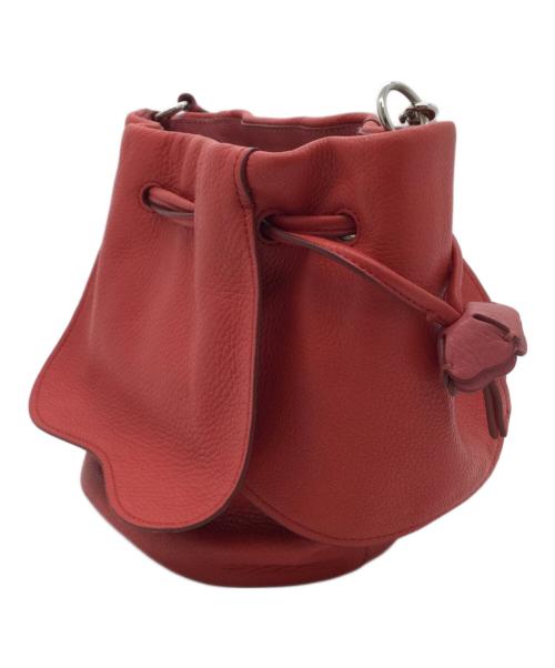 COACH（コーチ）COACH (コーチ) 巾着ショルダーバッグ レッドの古着・服飾アイテム