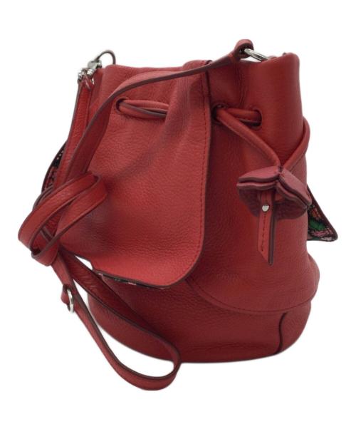 COACH（コーチ）COACH (コーチ) 巾着ショルダーバッグ レッドの古着・服飾アイテム