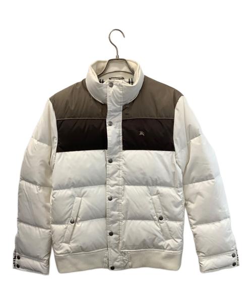 BURBERRY BLACK LABEL（バーバリーブラックレーベル）BURBERRY BLACK LABEL (バーバリーブラックレーベル) ダウンジャケット ホワイト×ブラウン サイズ:Lの古着・服飾アイテム