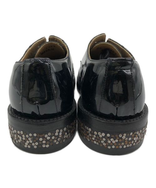 Caminando（カミナンド）Caminando (カミナンド) nano・universe (ナノ・ユニバース) ヒールスタッズレザーシューズ ブラック サイズ:38の古着・服飾アイテム