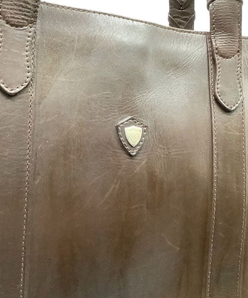 CHAMBORD SELLIER（シャンボール セリエ）CHAMBORD SELLIER (シャンボール セリエ) レザートートバッグ ブラウンの古着・服飾アイテム