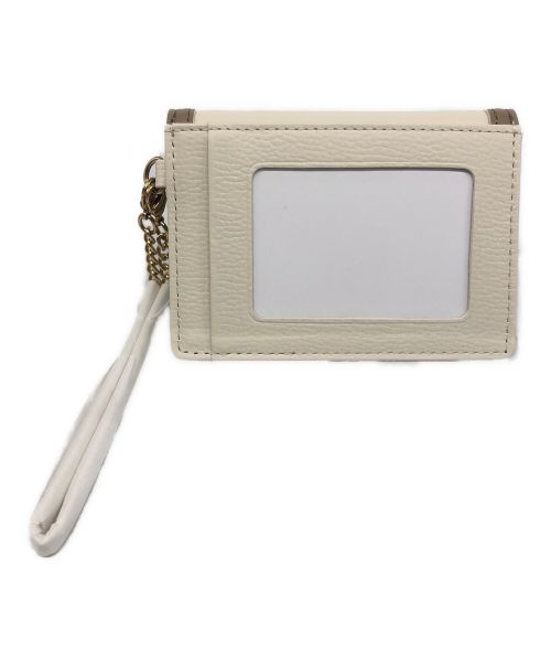 Samantha Thavasa（サマンサタバサ）Samantha Thavasa (サマンサタバサ) バイカラーデザインパスケース ベージュ×ホワイト 未使用品の古着・服飾アイテム