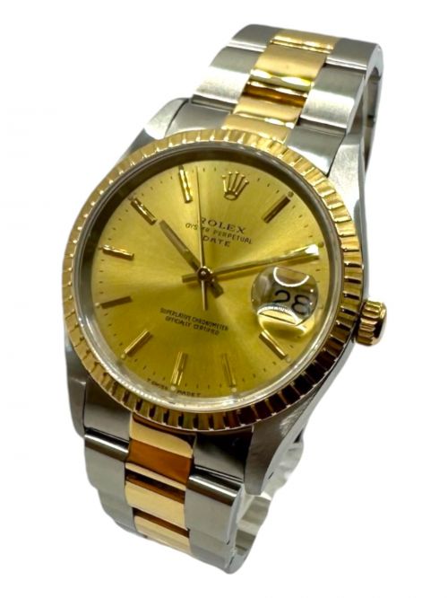 ROLEX（ロレックス）ROLEX (ロレックス) オイスターパーペチュアルデイト34 シャンパン文字盤 サイズ:34mmの古着・服飾アイテム