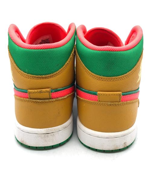 NIKE（ナイキ）NIKE (ナイキ) ハイカットスニーカー グリーン×ベージュ サイズ:26の古着・服飾アイテム