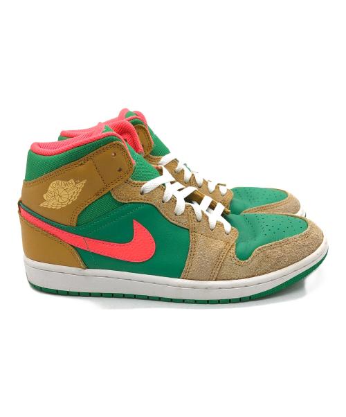 NIKE（ナイキ）NIKE (ナイキ) ハイカットスニーカー グリーン×ベージュ サイズ:26の古着・服飾アイテム