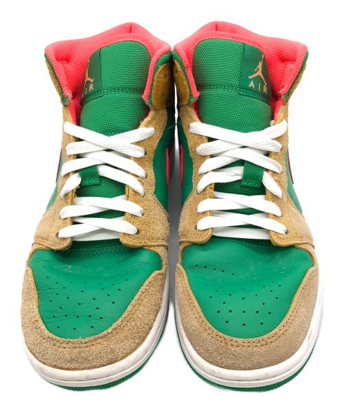 NIKE（ナイキ）NIKE (ナイキ) ハイカットスニーカー グリーン×ベージュ サイズ:26の古着・服飾アイテム
