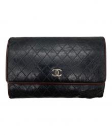 CHANEL（シャネル）の古着「フラップウォレット」｜ブラック