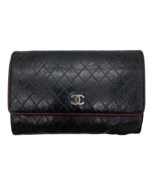 CHANEL（シャネル）CHANEL (シャネル) フラップウォレット ブラックの古着・服飾アイテム