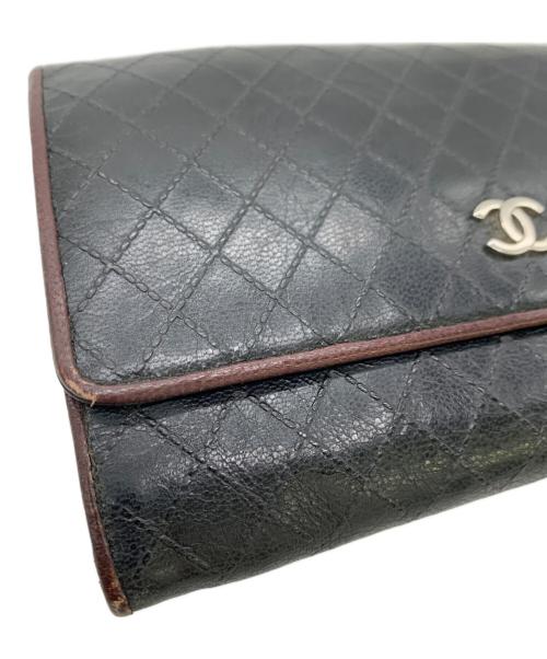 CHANEL（シャネル）CHANEL (シャネル) フラップウォレット ブラックの古着・服飾アイテム