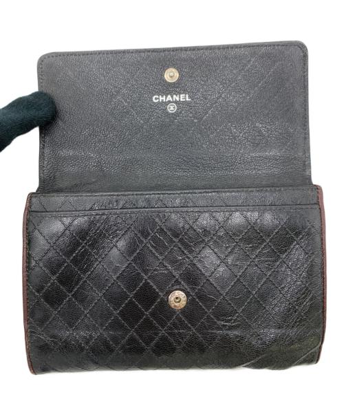 CHANEL（シャネル）CHANEL (シャネル) フラップウォレット ブラックの古着・服飾アイテム