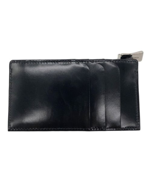 Orobianco（オロビアンコ）Orobianco (オロビアンコ) コンパクトカードケース ブラック×ブラウンの古着・服飾アイテム