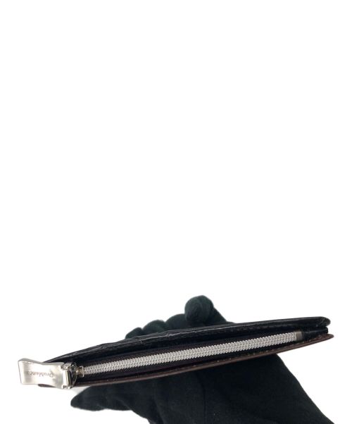 Orobianco（オロビアンコ）Orobianco (オロビアンコ) コンパクトカードケース ブラック×ブラウンの古着・服飾アイテム