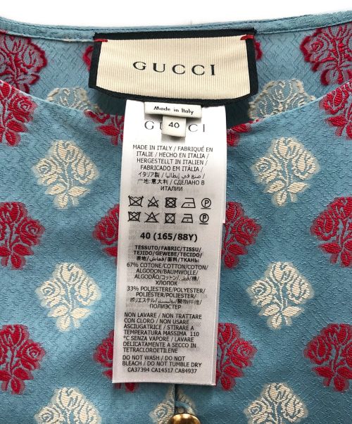 GUCCI（グッチ）GUCCI (グッチ) ワンピース ブルー サイズ:40の古着・服飾アイテム
