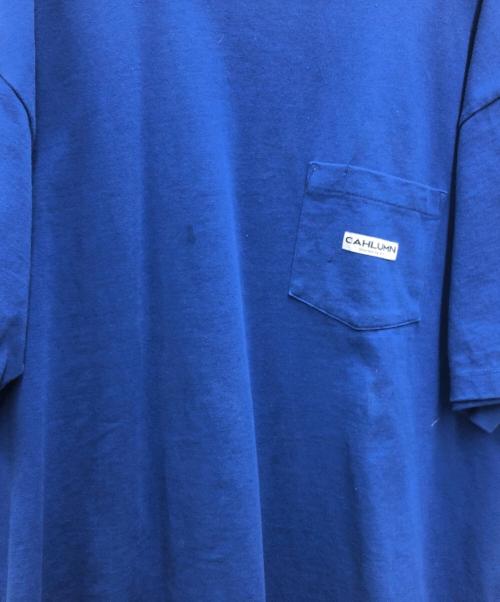 CAHLUMN（カウラム）CAHLUMN (カウラム) ヘビーウェイトTシャツ ブルー サイズ:XXLの古着・服飾アイテム