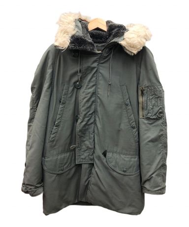 希少 USA製 Alpha フライトジャケット N3B N-3B オリーブ S 中古・古着通販】ALPHA (アルファ) N-3Bフライトジャケット オリーブ