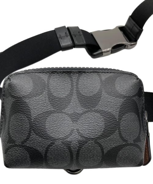 COACH（コーチ）COACH (コーチ) ダブルベルトバッグ ブラックの古着・服飾アイテム