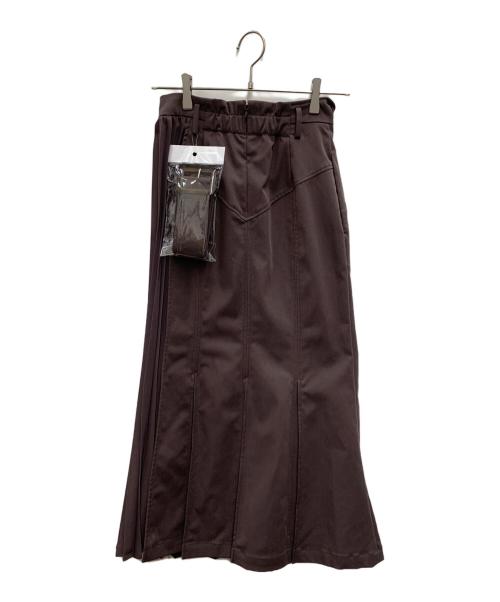 Snidel（スナイデル）Snidel (スナイデル) ナロースイッチングスカート ブラウンの古着・服飾アイテム