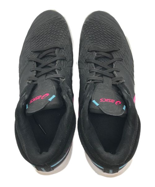 asics（アシックス）asics (アシックス) シューズ ブラック×ピンク サイズ:25の古着・服飾アイテム