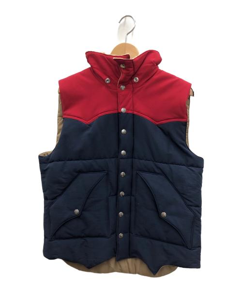 SUGAR CANE（シュガーケーン）SUGAR CANE (シュガーケーン) 中綿ベスト ネイビー×レッド サイズ:Lの古着・服飾アイテム
