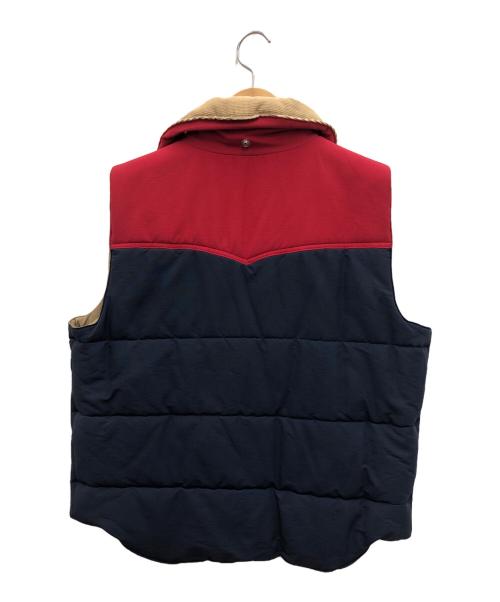 SUGAR CANE（シュガーケーン）SUGAR CANE (シュガーケーン) 中綿ベスト ネイビー×レッド サイズ:Lの古着・服飾アイテム