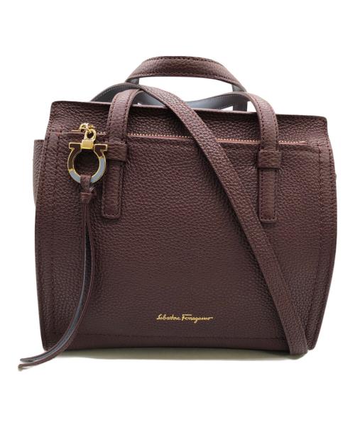 Salvatore Ferragamo（サルヴァトーレ フェラガモ）Salvatore Ferragamo (サルヴァトーレ フェラガモ) 2WAYショルダーバッグ ボルドーの古着・服飾アイテム