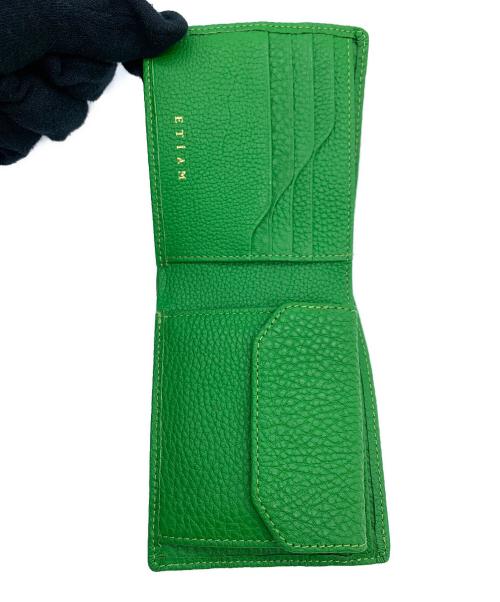 ETiAM（エティアム）ETiAM (エティアム) 2つ折り財布 グリーンの古着・服飾アイテム