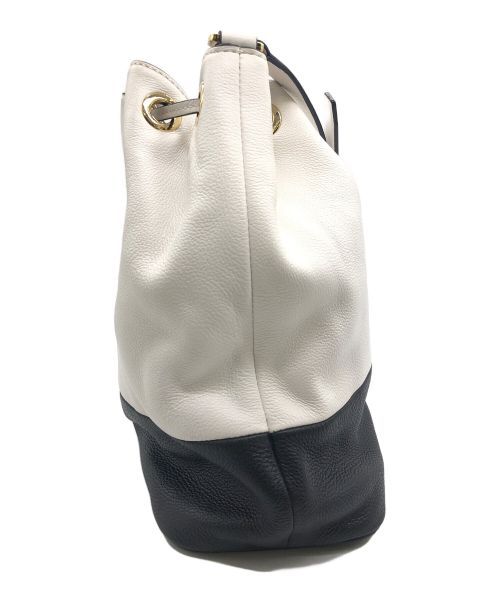 MICHAEL KORS（マイケル・コース）MICHAEL KORS (マイケルコース) ショルダーバッグ ホワイト×ブラックの古着・服飾アイテム