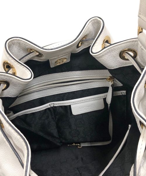 MICHAEL KORS（マイケル・コース）MICHAEL KORS (マイケルコース) ショルダーバッグ ホワイト×ブラックの古着・服飾アイテム