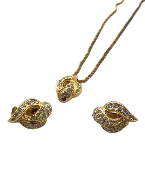Christian Dior（クリスチャン ディオール）Christian Dior (クリスチャン ディオール) ネックレス・イヤリングセット ゴールドカラーの古着・服飾アイテム