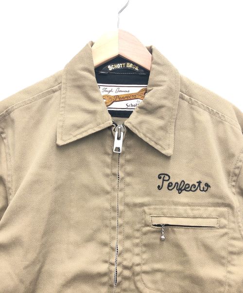SCHOTT BROS.（ショット）SCHOTT BROS. (ショットブロス) ジップジャケット ベージュ サイズ:Mの古着・服飾アイテム