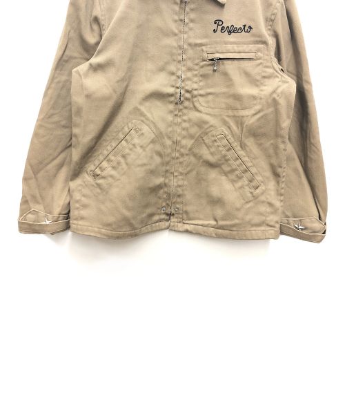 SCHOTT BROS.（ショット）SCHOTT BROS. (ショットブロス) ジップジャケット ベージュ サイズ:Mの古着・服飾アイテム