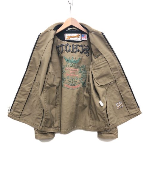 SCHOTT BROS.（ショット）SCHOTT BROS. (ショットブロス) ジップジャケット ベージュ サイズ:Mの古着・服飾アイテム