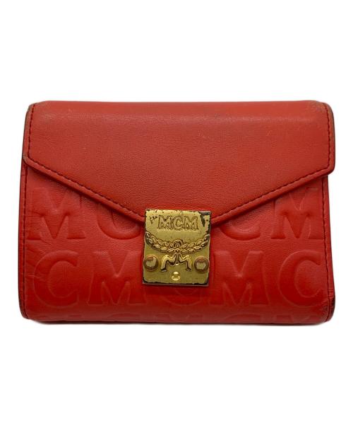 MCM（エムシーエム）MCM (エムシーエム) 3つ折り財布 レッドの古着・服飾アイテム