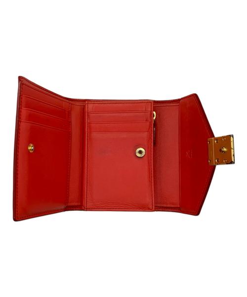 MCM（エムシーエム）MCM (エムシーエム) 3つ折り財布 レッドの古着・服飾アイテム