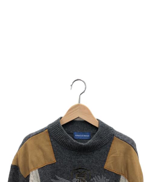 KANSAIMAN（カンサイマン）kansaiman (カンサイマン) コマンダーニット グレー サイズ:XLの古着・服飾アイテム