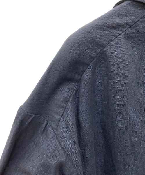 la favola（ラ ファーヴォラ）la favola (ラ ファーヴォラ) コットンリネンオープンカラーシャツブルゾン ネイビー サイズ:Sの古着・服飾アイテム