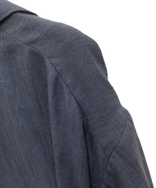 la favola（ラ ファーヴォラ）la favola (ラ ファーヴォラ) コットンリネンオープンカラーシャツブルゾン ネイビー サイズ:Sの古着・服飾アイテム