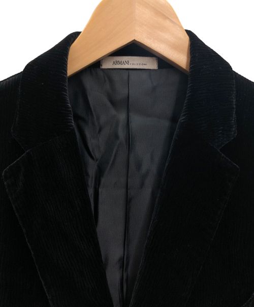 ARMANI COLLEZIONI（アルマーニ コレツィオーニ）ARMANI COLLEZIONI (アルマーニ コレツィオーニ) コーデュロイジャケット ブラック サイズ:48の古着・服飾アイテム