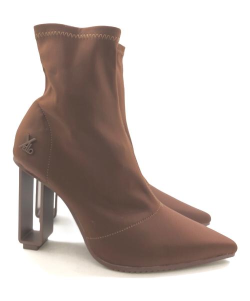 YELLO（イエロ）YELLO (イエロー) ヒールブーツ ブラウン サイズ:L 未使用品の古着・服飾アイテム