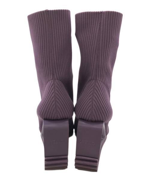 YELLO（イエロ）YELLO (イエロー) MALEFICA SHORT BOOTS パープル サイズ:Lの古着・服飾アイテム