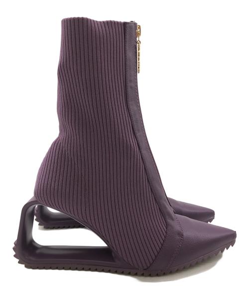 YELLO（イエロ）YELLO (イエロー) MALEFICA SHORT BOOTS パープル サイズ:Lの古着・服飾アイテム