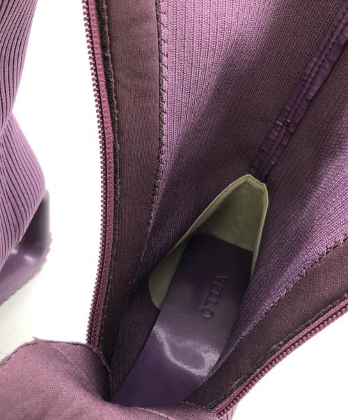 YELLO（イエロ）YELLO (イエロー) MALEFICA SHORT BOOTS パープル サイズ:Lの古着・服飾アイテム