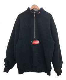 HONOR THE GIFT（オナーザギフト）の古着「ハーフジップフリースプルオーバー」｜ブラック