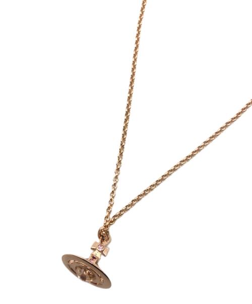 Vivienne Westwood（ヴィヴィアンウエストウッド）Vivienne Westwood (ヴィヴィアンウエストウッド) ネックレス ピンク×ゴールドの古着・服飾アイテム