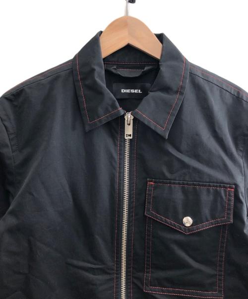 DIESEL（ディーゼル）DIESEL (ディーゼル) ジップジャケット ブラック×レッド サイズ:Sの古着・服飾アイテム