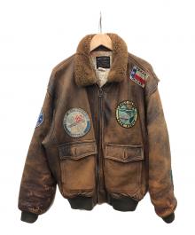 AVIREX（アヴィレックス）の古着「G-1レザージャケット」｜ブラウン