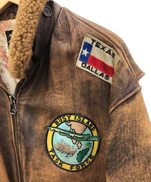 AVIREX（アヴィレックス）AVIREX (アヴィレックス) G-1レザージャケット ブラウン サイズ:Sの古着・服飾アイテム