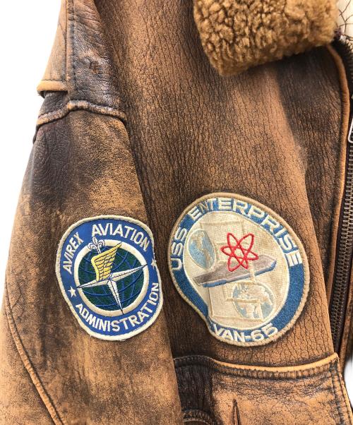 AVIREX（アヴィレックス）AVIREX (アヴィレックス) G-1レザージャケット ブラウン サイズ:Sの古着・服飾アイテム